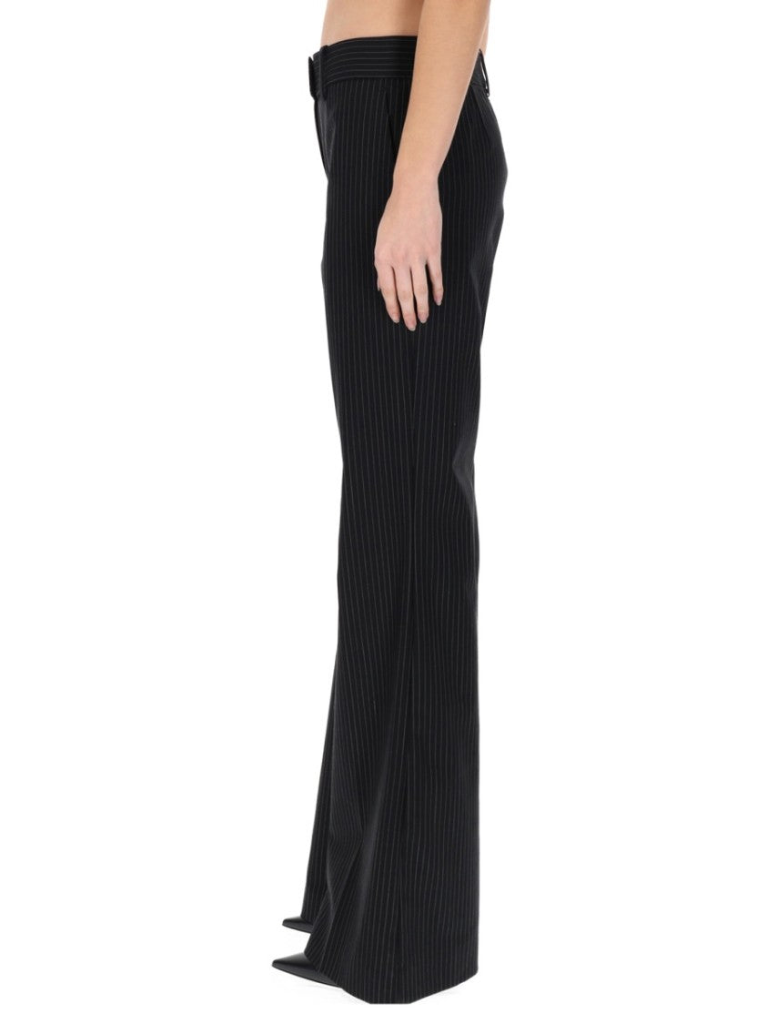 Courrèges Neutrals Pinstripes Wide Leg Pants