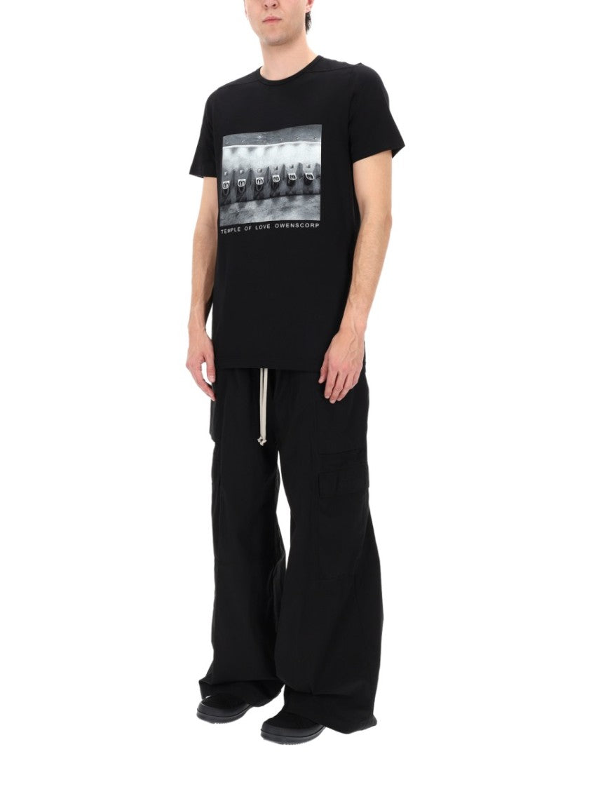 Drkshdw By Rick Owens Black Level T Monochrome Graphic T-Shirt