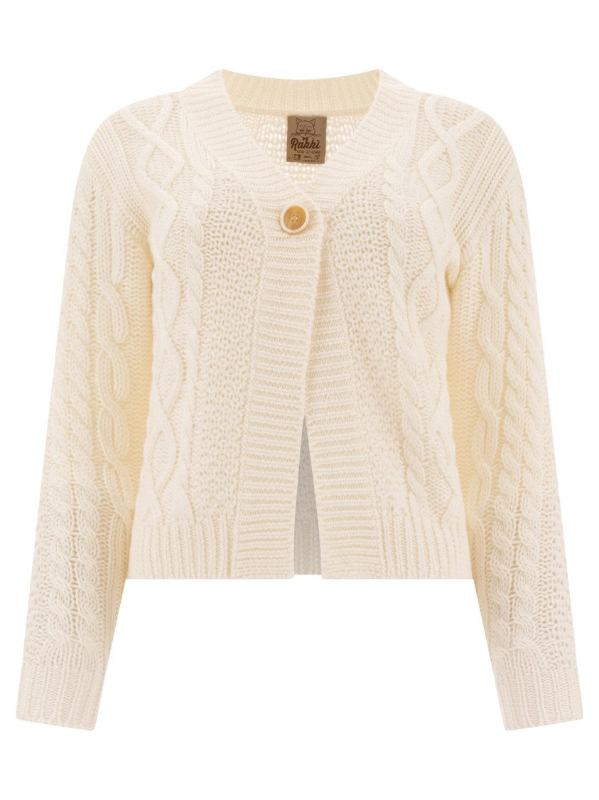 Rakki' Cropped Merino Wool Cardigan