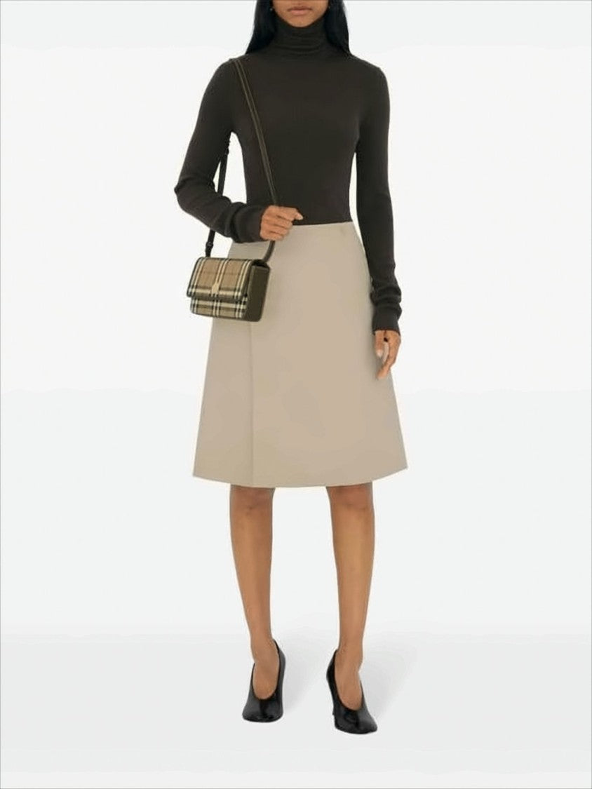 Burberry Classic Check Pattern Structured Crossbody Bag