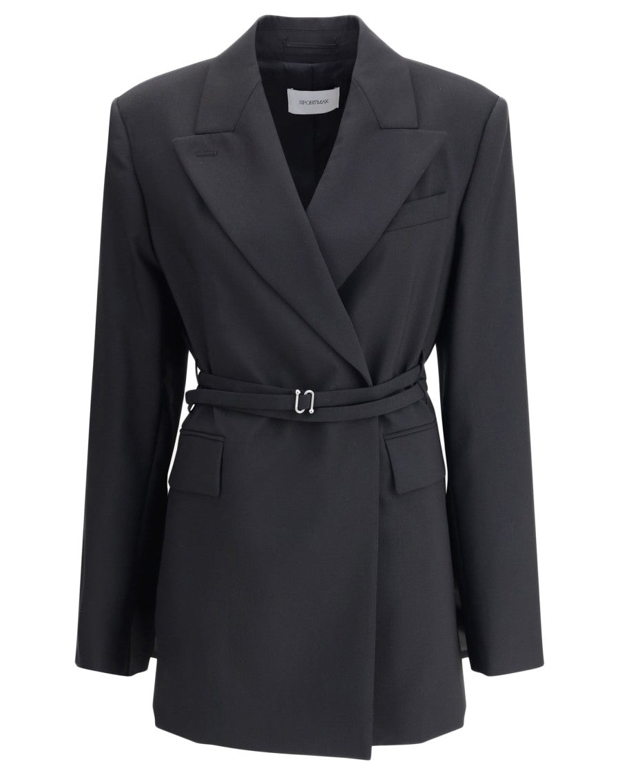 Max Mara Belted Tailored Coat With Structured Silhouette