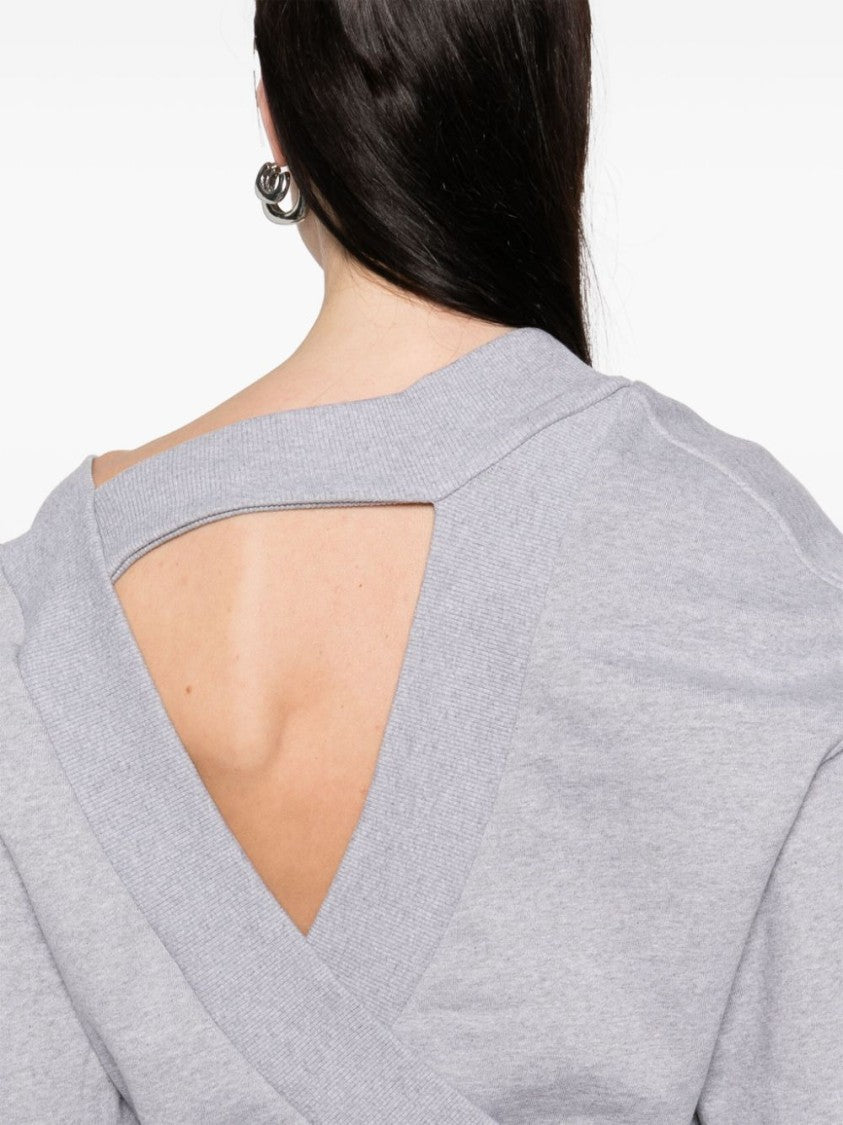 The Attico Cropped Asymmetrical Gray