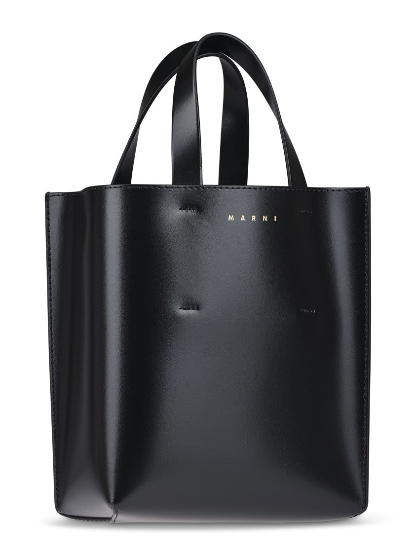 Marni Structured Tote Bag With Glossy Finish