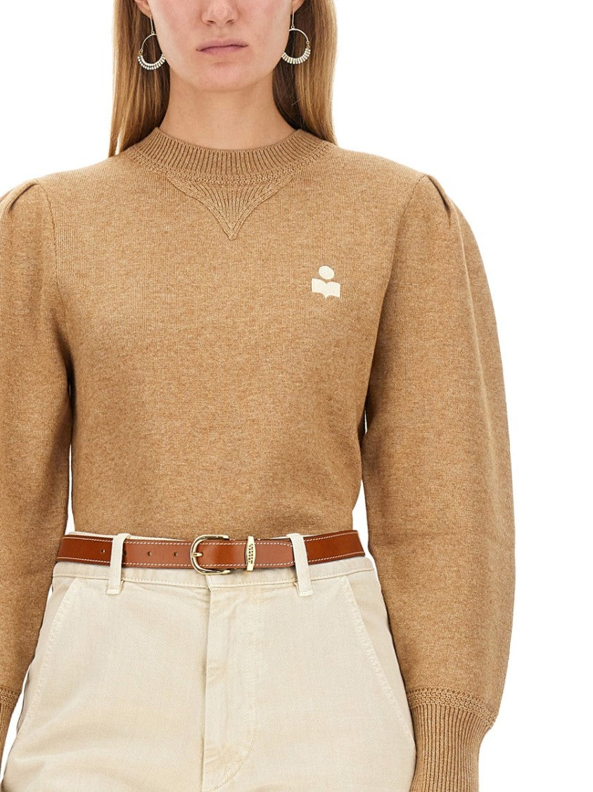 Isabel Marant Étoile Cropped Sweater With Voluminous Puff Sleeves