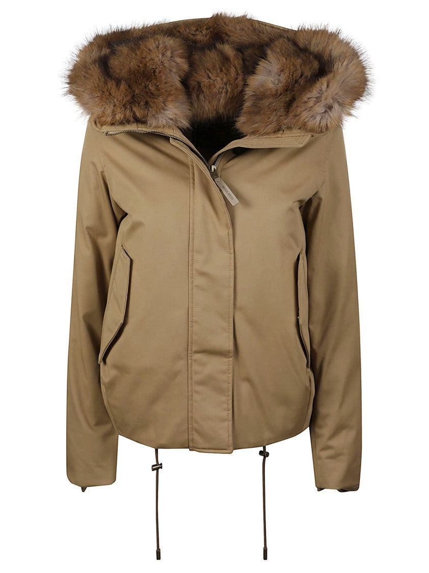 Woolrich Faux Fur Short Cotton Parka