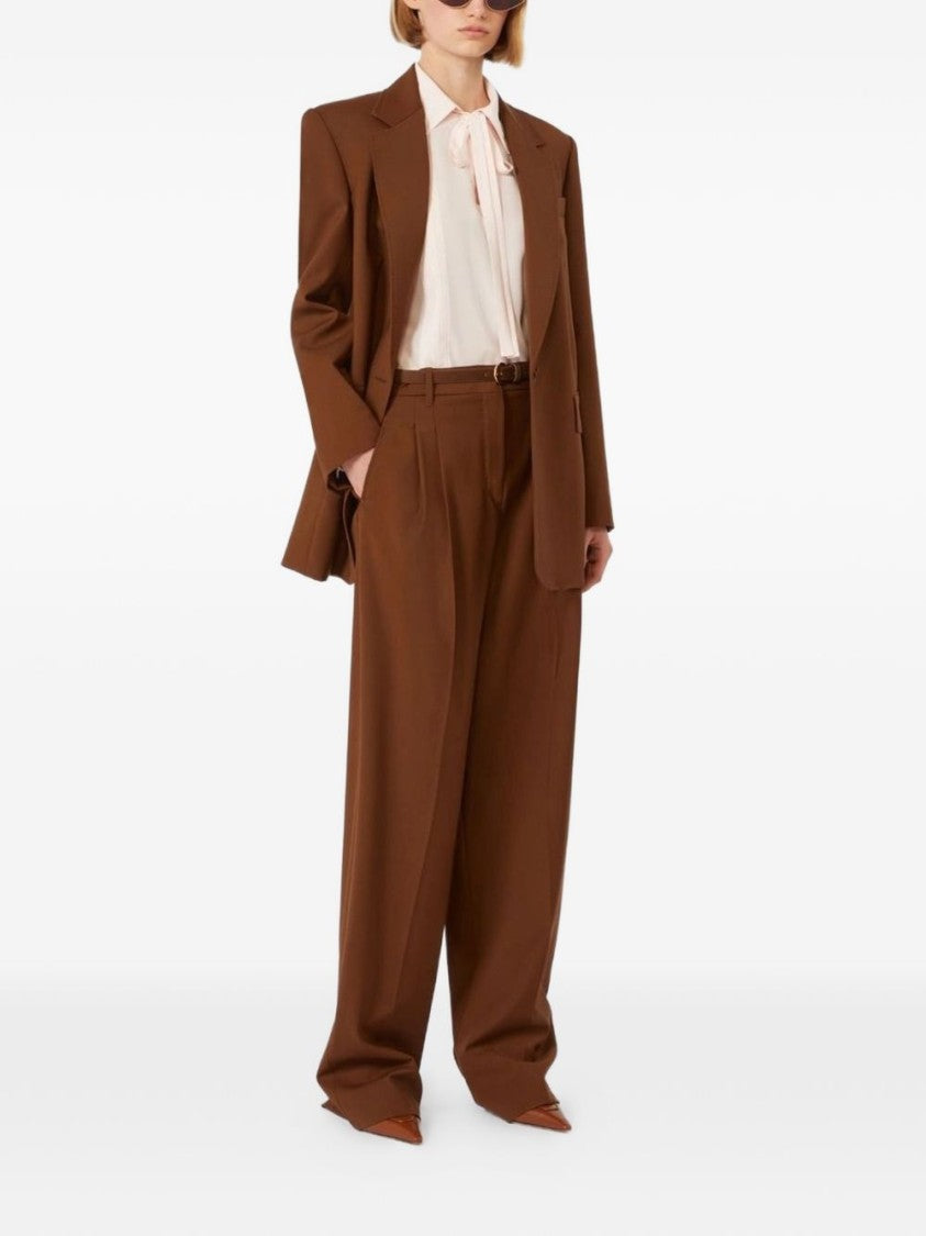 Max Mara Tailored Brown Jacket With Single-Button Closure
