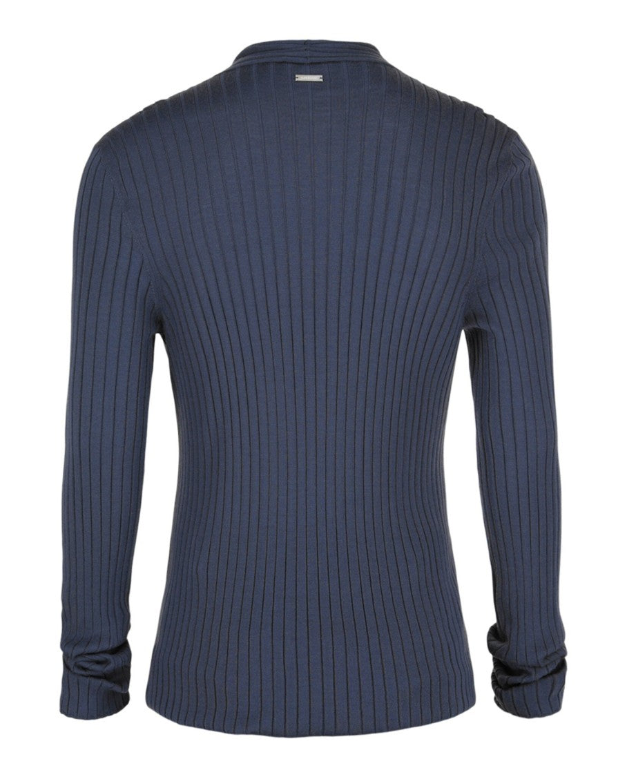 Ferragamo Ribbed Knit Long-Sleeve Top