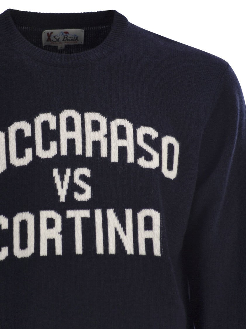 Mc2 Saint Barth Heron - Crew Neck Sweater With Embroidery On The Front