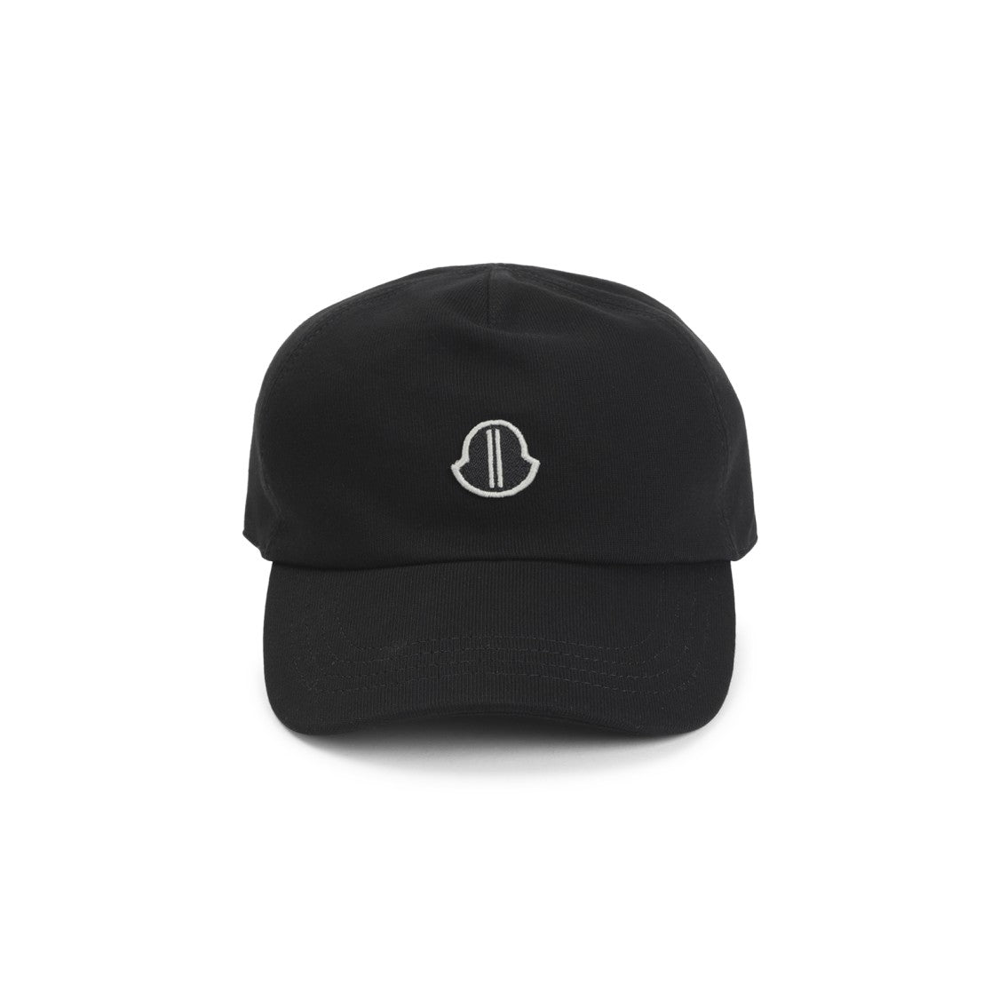 Moncler X Rick Owens Moncler X Rick Owens Black Baseball Hat With Embroidered Logo