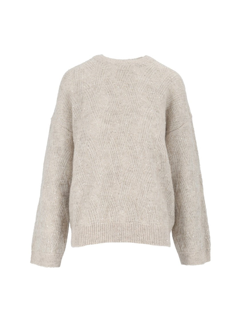 Peserico Textured Geometric Knit Sweater