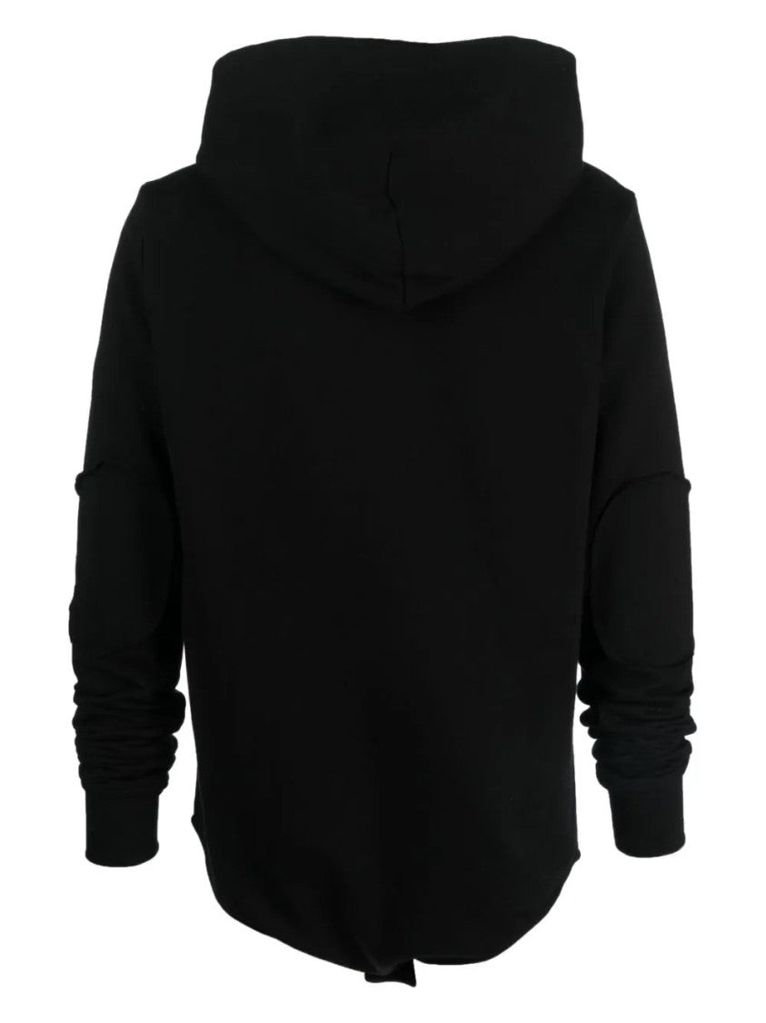Rick Owens X Champion Elongated Black Hooded Body With Prominent Logo