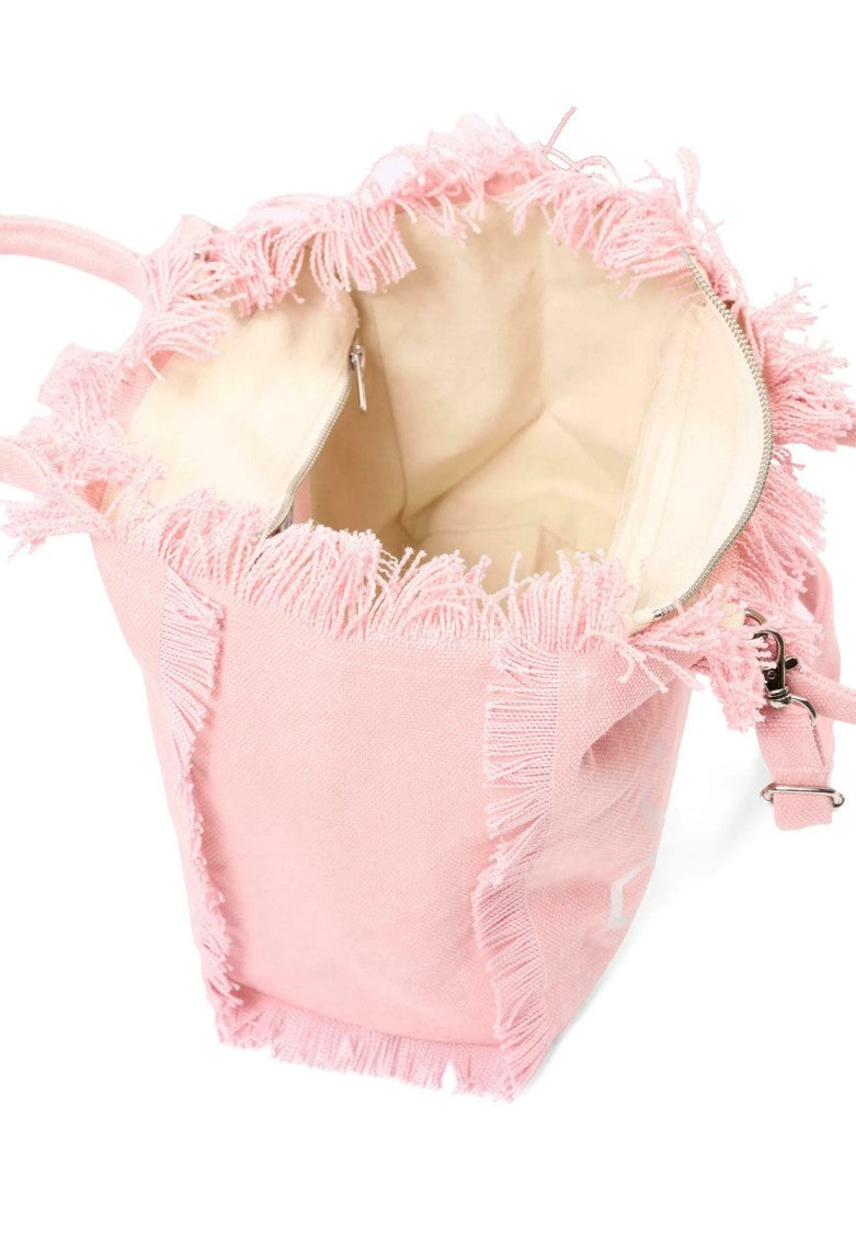 Mc2 Saint Barth Pink Colette Cotton Handbag