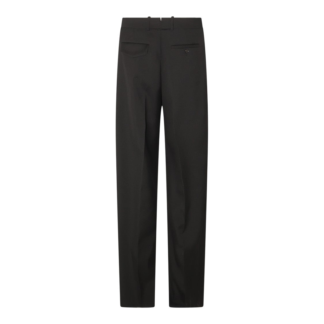 Alexander Mcqueen High-Waisted Black Wool Trousers With Tailored Fit