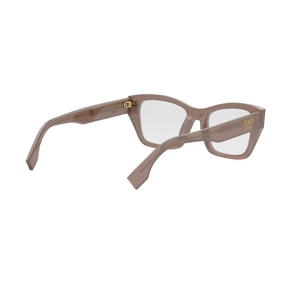 Fendi Rome Oversized Translucent Acetate Cat-Eye Optical Frame