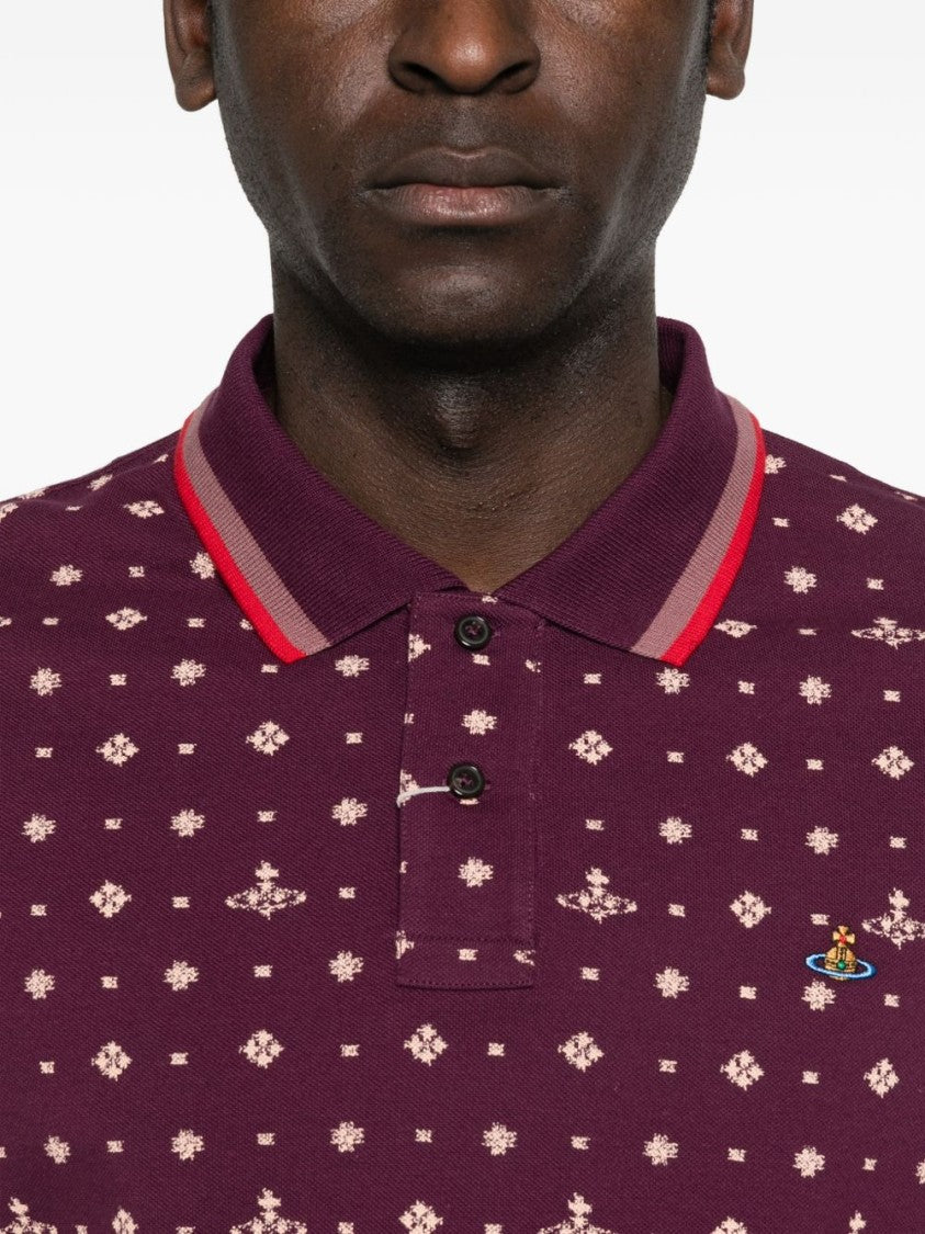Vivienne Westwood Purple Contrast Collar Tailored Fit Polo