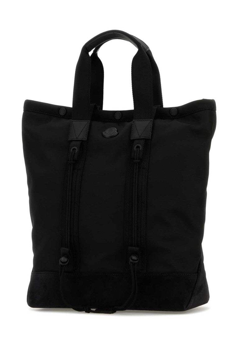 Moncler Black Canvas Shopping Bag