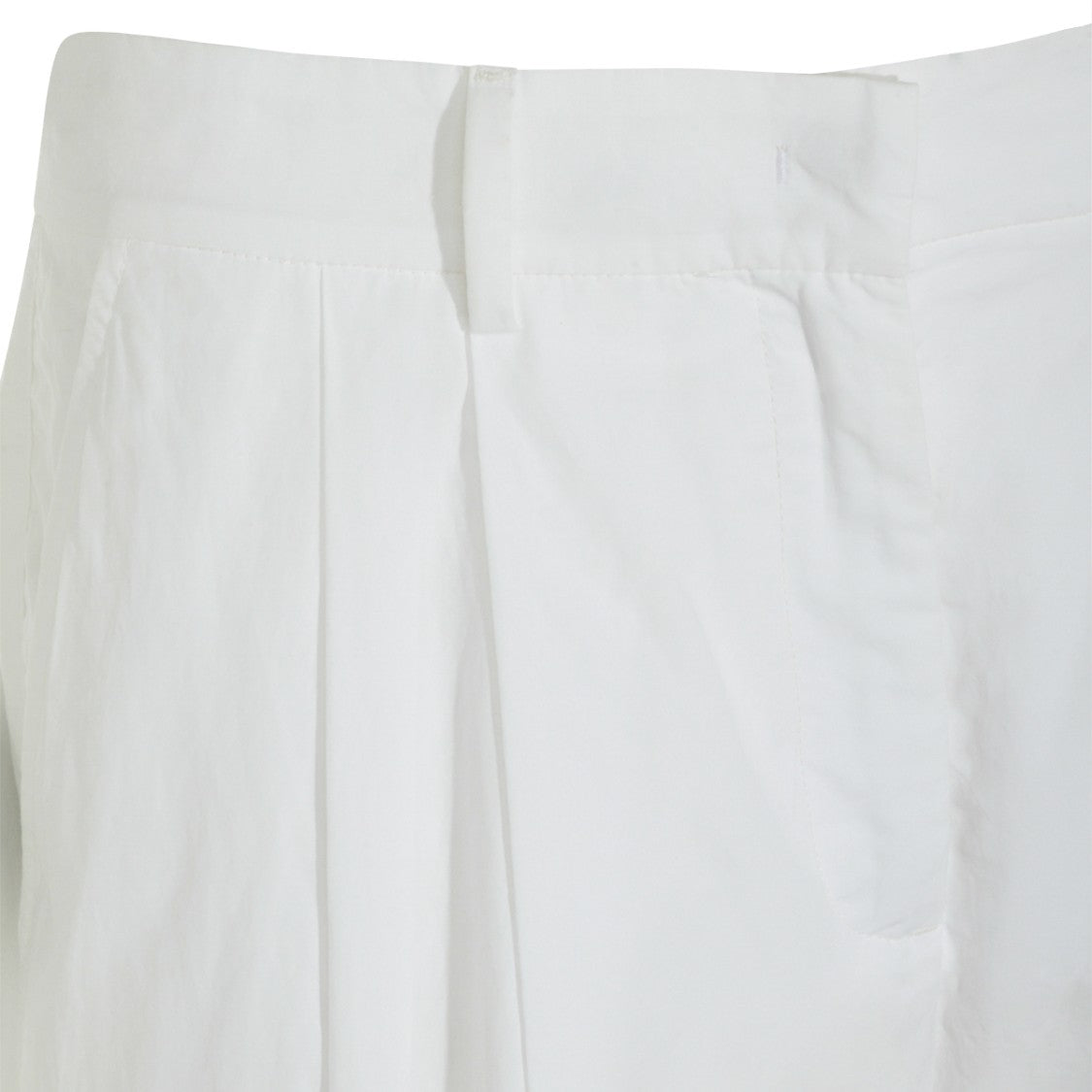 Moorer Wide-Leg Cotton Trousers With Pleated Front And Rear Welt Pockets