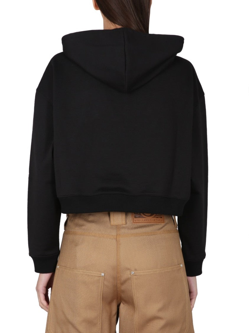 Stella Mccartney Cropped Sweatshirt With Logo
