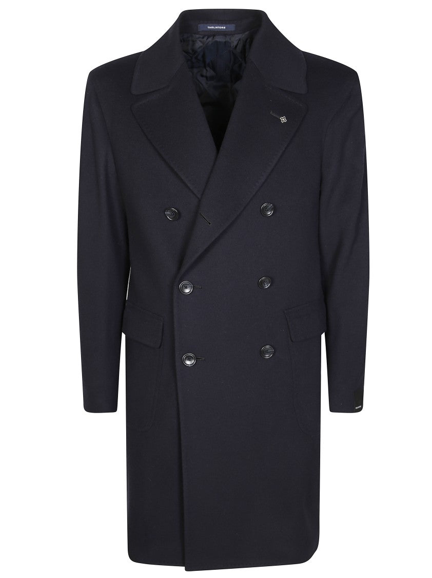 Tagliatore Double-Breasted Wool Chacemire Coat