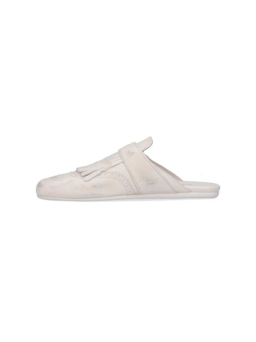 Prada "Shuffle" Sabots – White
