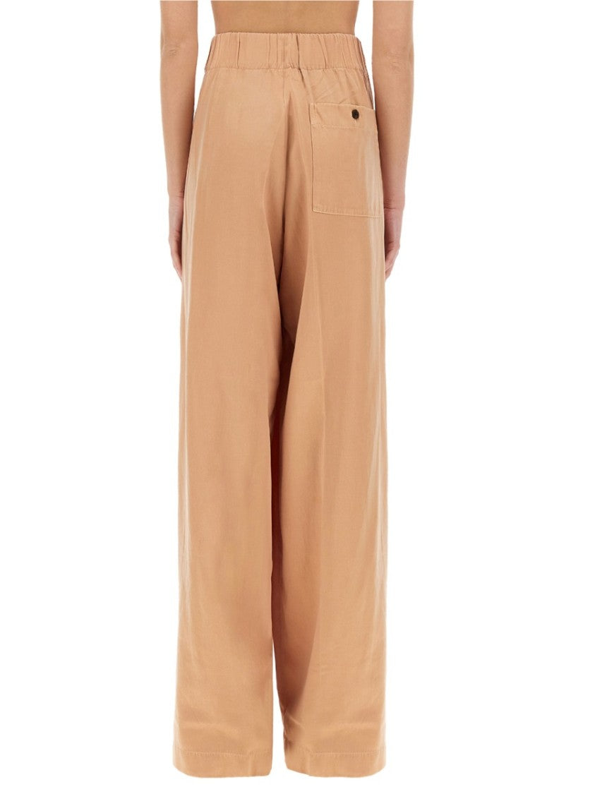 Dries Van Noten Flowing High-Waisted Wide-Leg Pants With Aesthetic