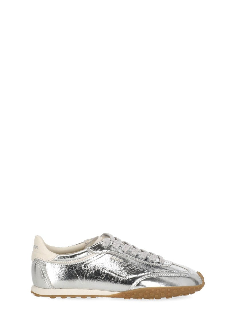 Hoff Metallic Silver Low-Profile Leather-Blend Sneakers