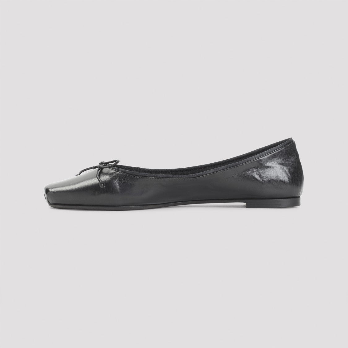 Khaite Black Lamb Leather Charlotte Ballerina