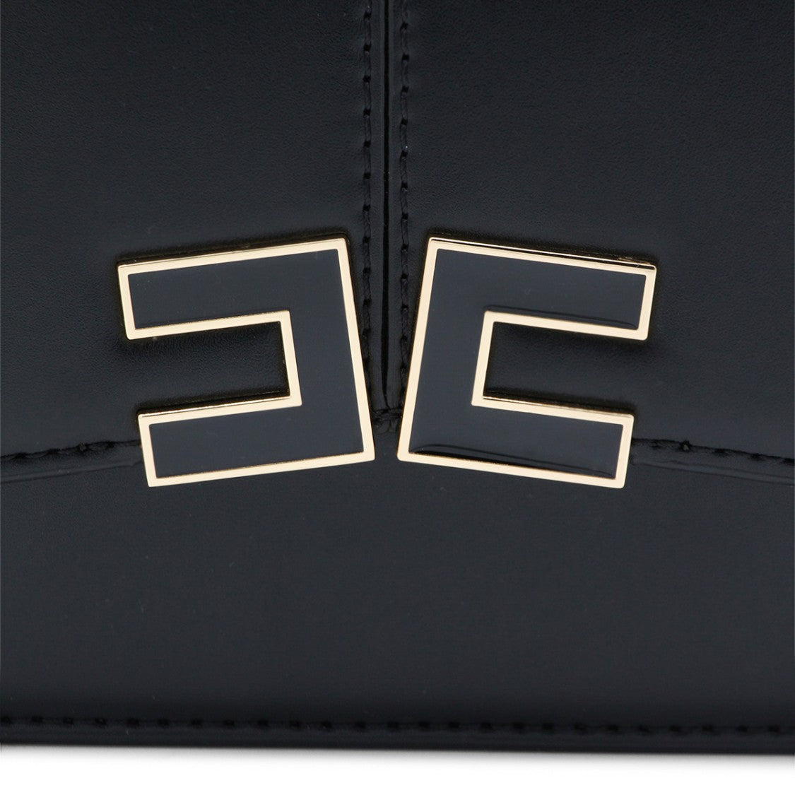 Elisabetta Franchi Structured Black Handbag