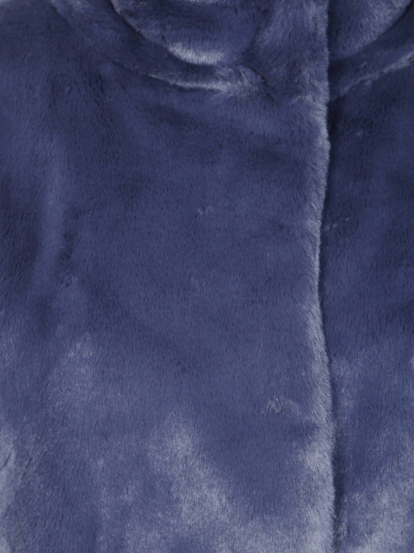 Herno Plush High Collar Long Coat