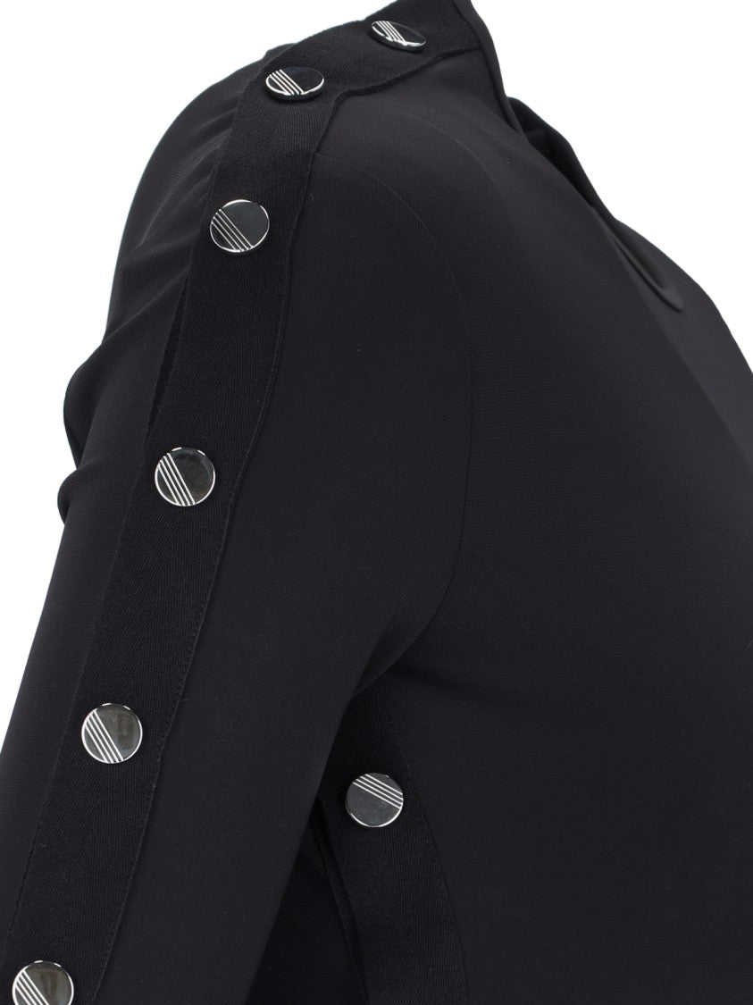 The Attico Black Jersey Mini Dress