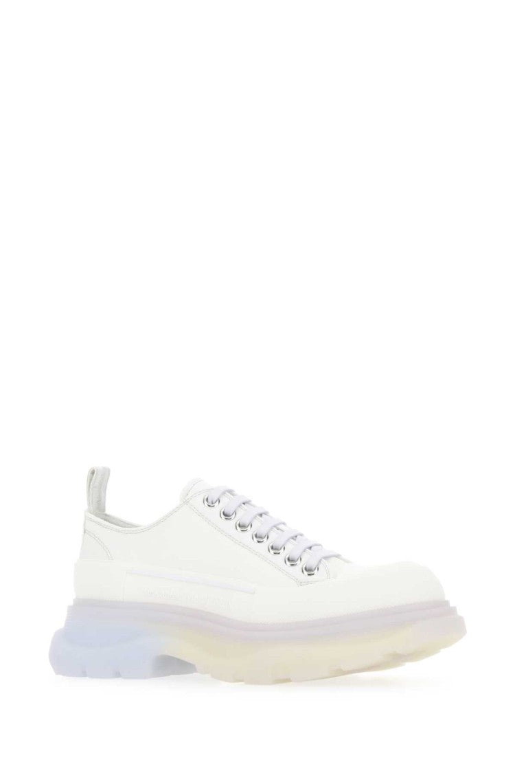 Alexander Mcqueen Chalk Canvas Tread Slick Sneakers