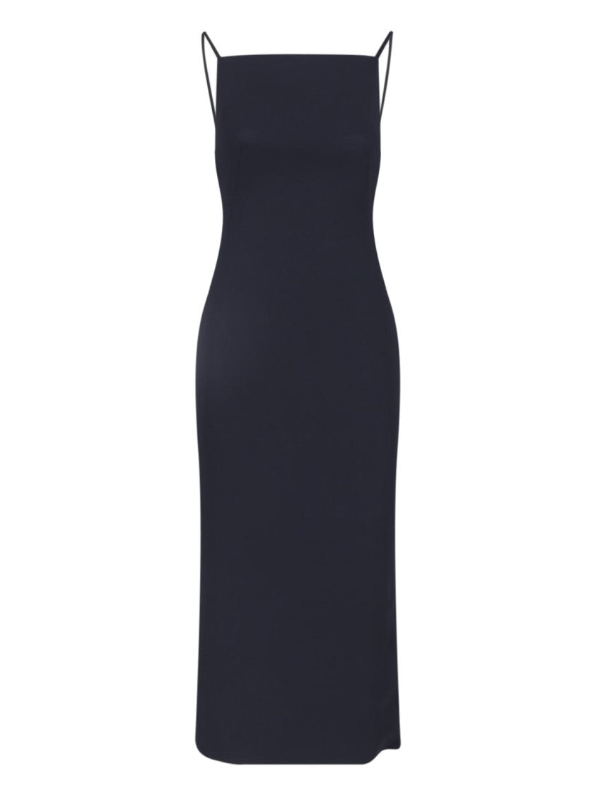 Givenchy Crêpe Cady Midi Dress With Back Cut-Out And Slit Detail