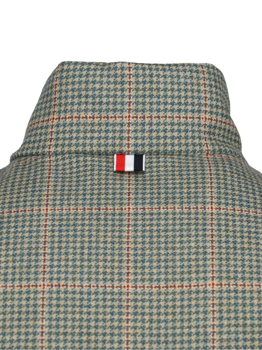 Thom Browne "Houndstooth Reversible" Down Jacket – Green/Black