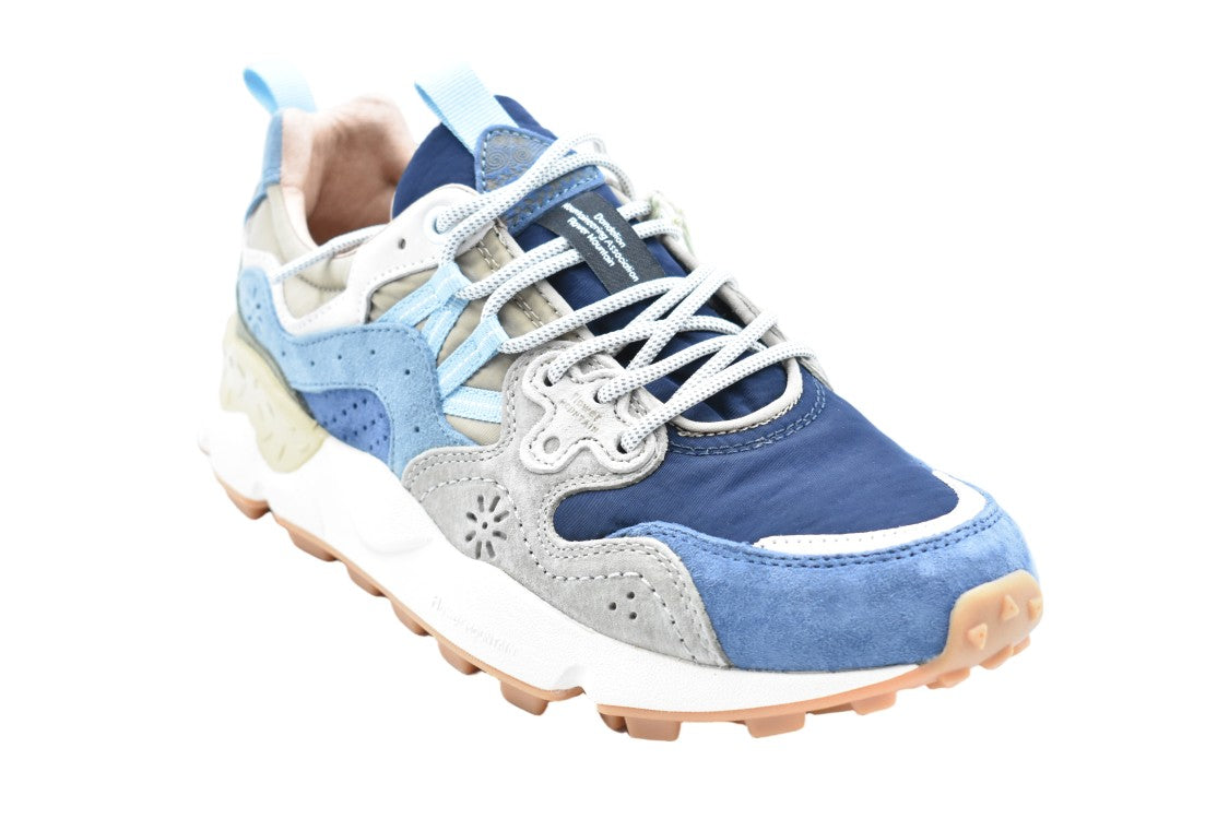 Flower Mountain Navy Kaki Suede Nylon Casual Shoes