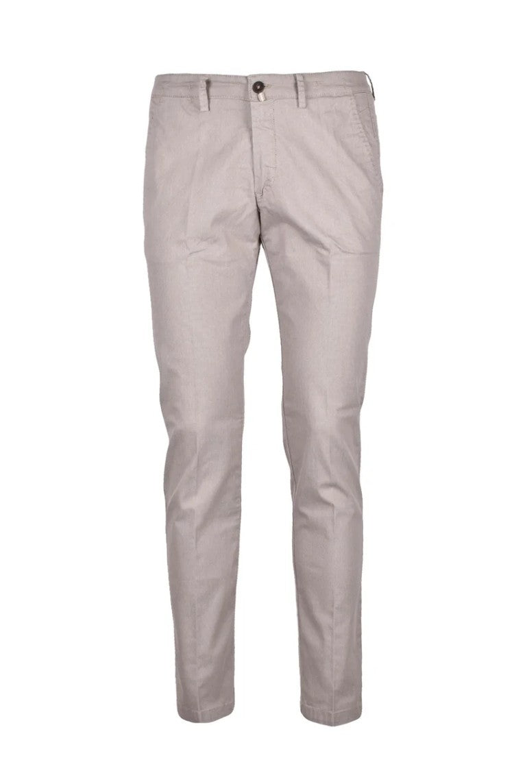 Exigo Cotton Elastane Trousers - Brown