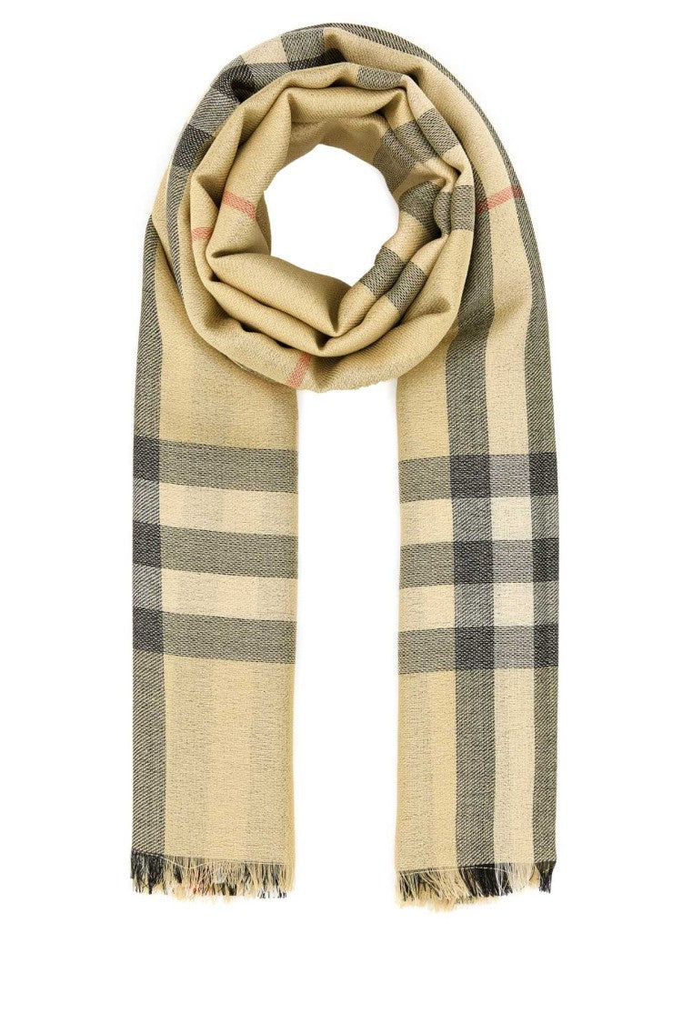 Burberry Embroidered Wool Blend Scarf