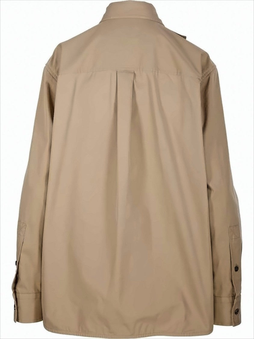 Bottega Veneta Asymmetrical Button-Designed Cotton Shirt
