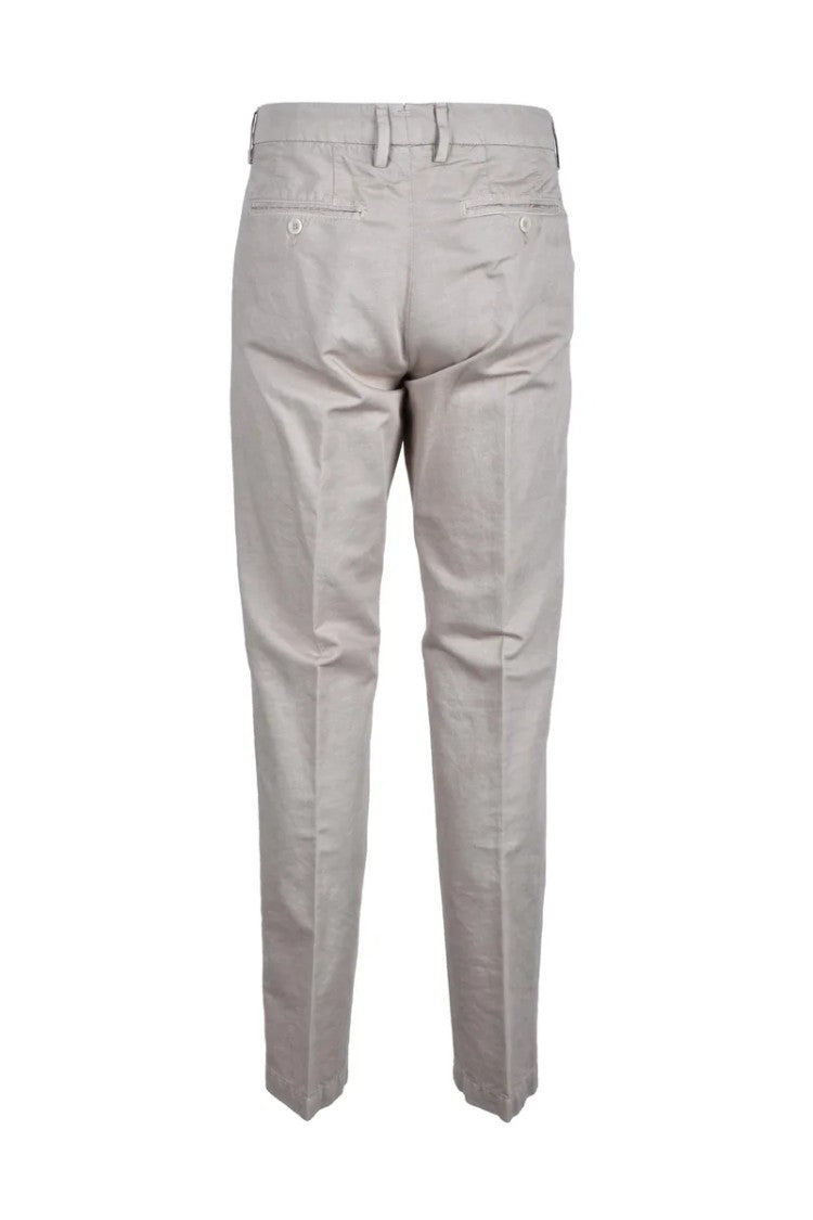 Giampaolo Tailored Beige Trousers With Front Pleats And Versatile Fit