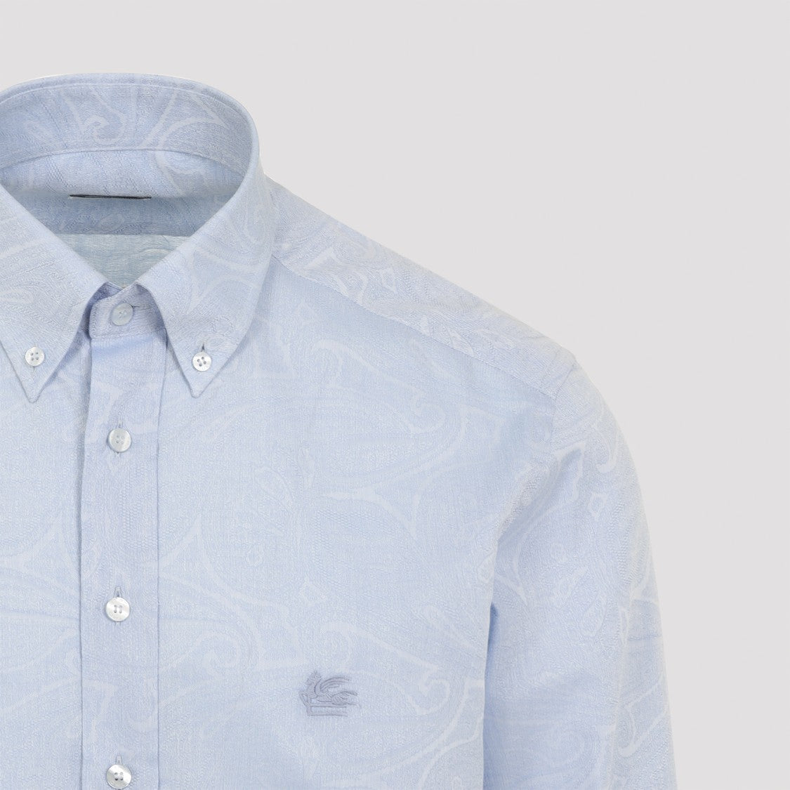 Etro Tailored Button-Down Shirt With Subtle Paisley Pattern