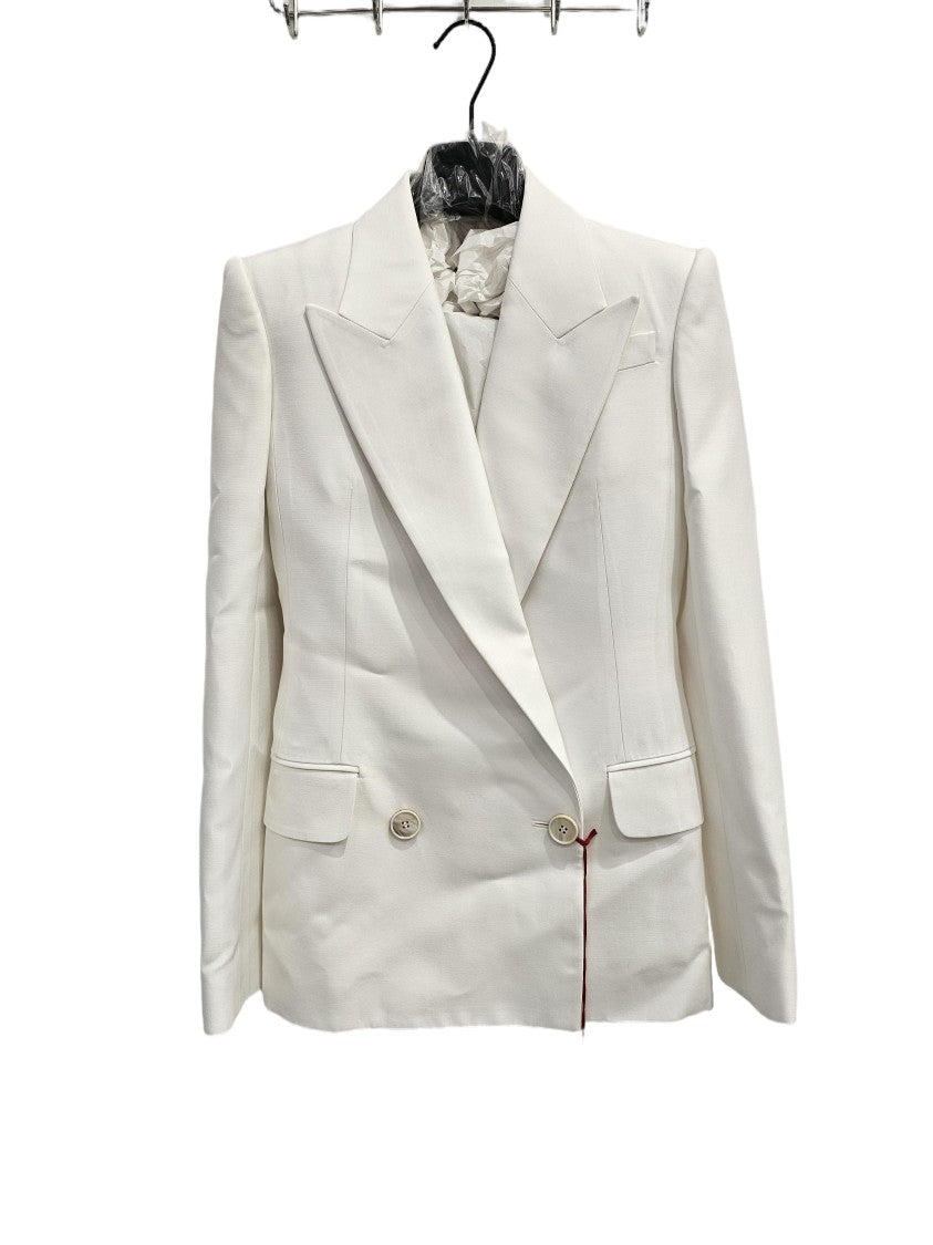 Alexander Mcqueen Double-Breasted Tailored Jacket With Prominent Lapels