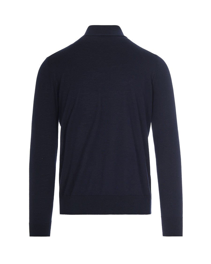 Paolo Pecora Blue Wool Turtleneck