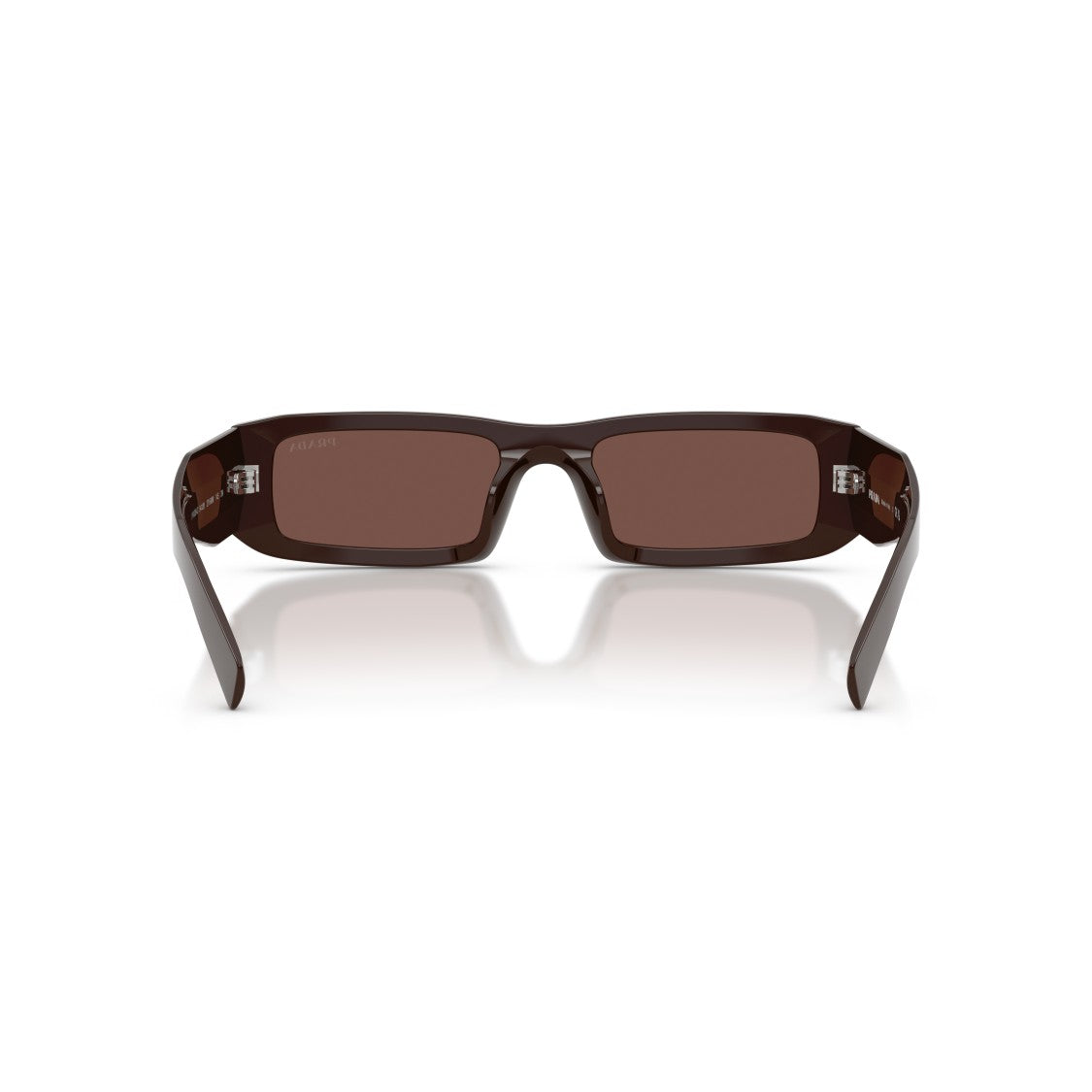 Prada 0Pr D09sd Rectangular Brown Acetate Sunglasses