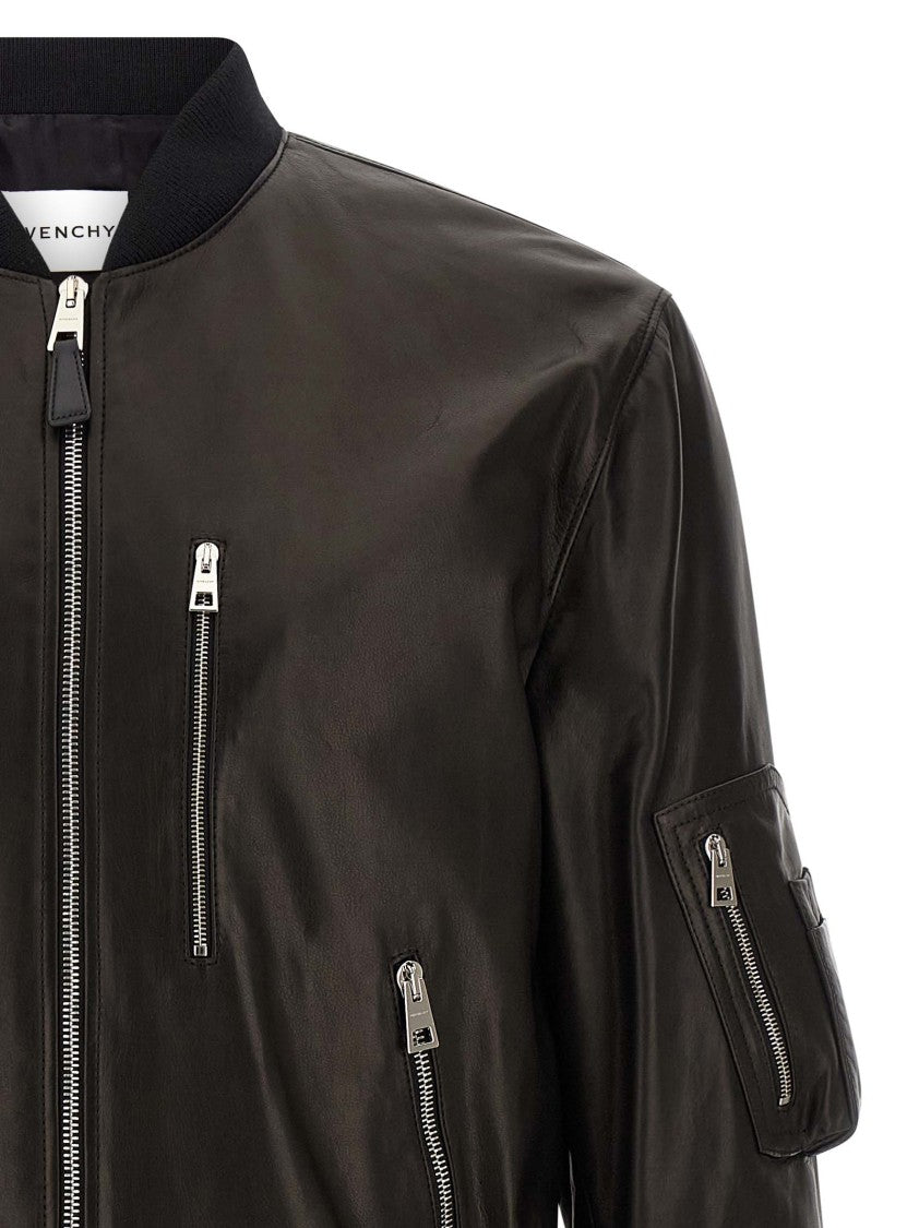 Givenchy Leather Bomber Jacket