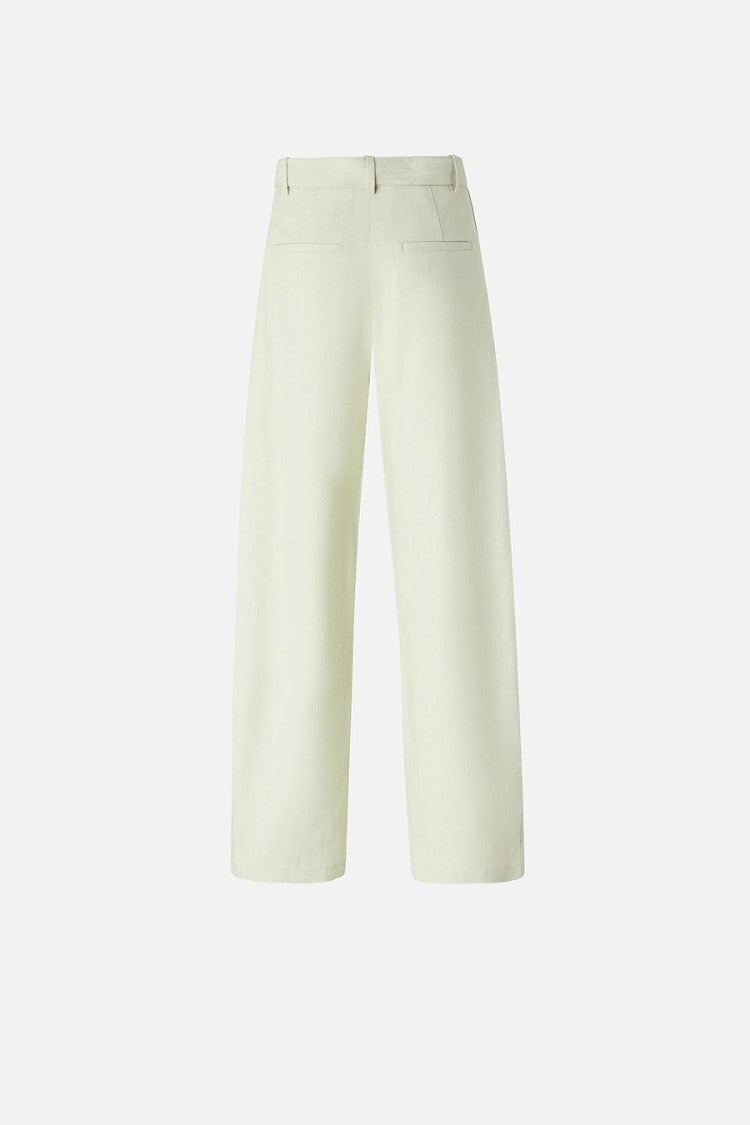 Pinko Green Lexy Wide-Leg Self-Belt Viscose-Blend Wide-Leg Pants