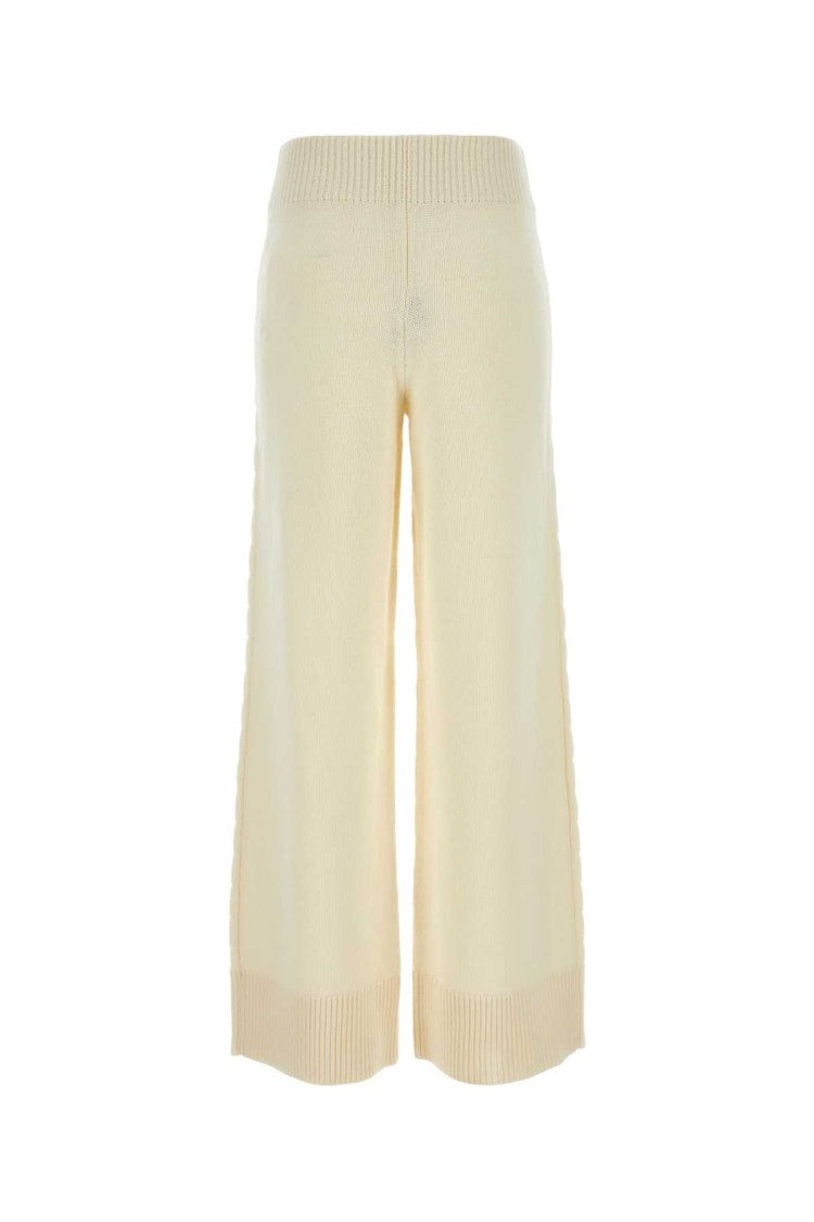 Camilla And Marc Ivory Wool Blend Ash Wide-Leg Pant
