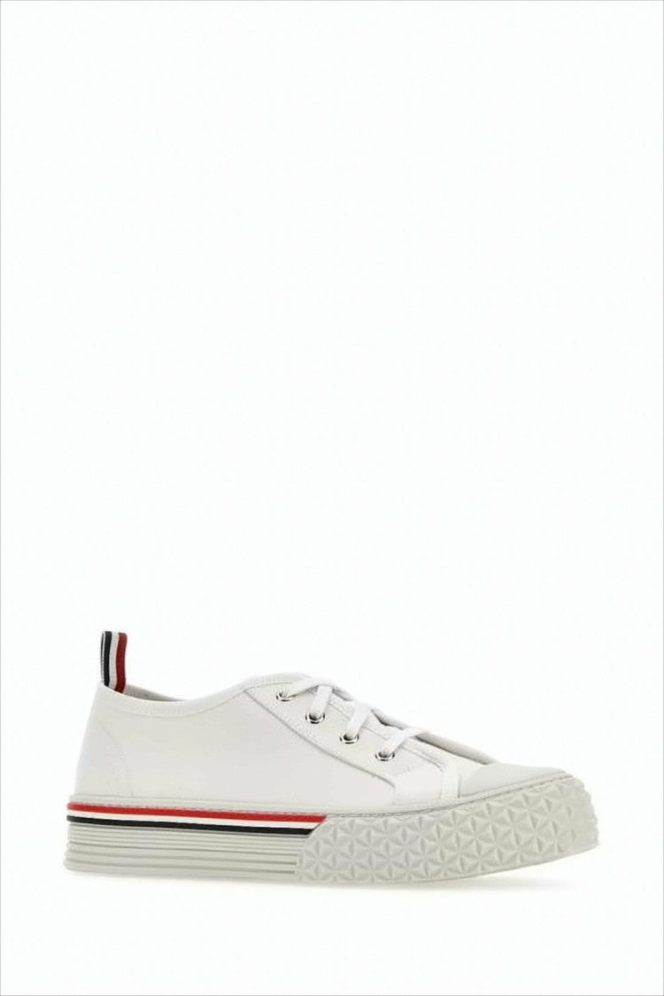 Thom Browne Low-Top Canvas Sneakers With Textured Rubber Details
