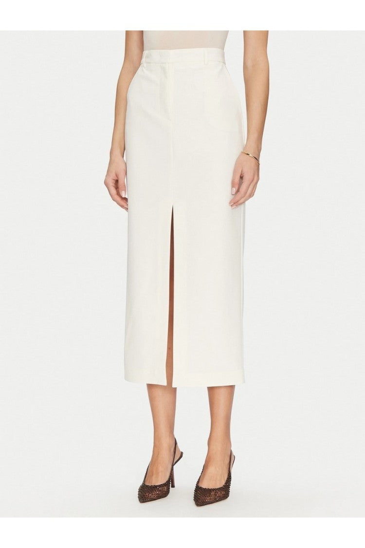 Simona Corsellini Multicolor Midi Front Slit Skirt