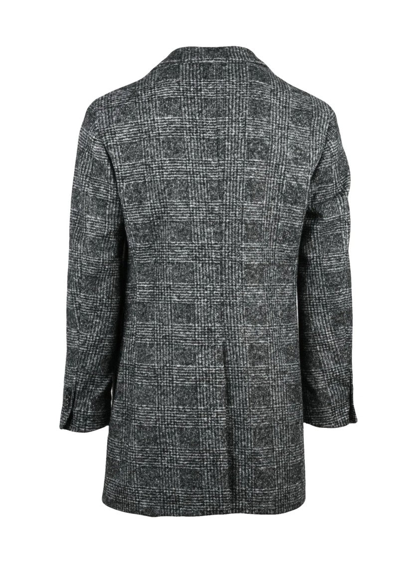 L.B.M. 1911 Grey-Black Polyester-Blend Coat
