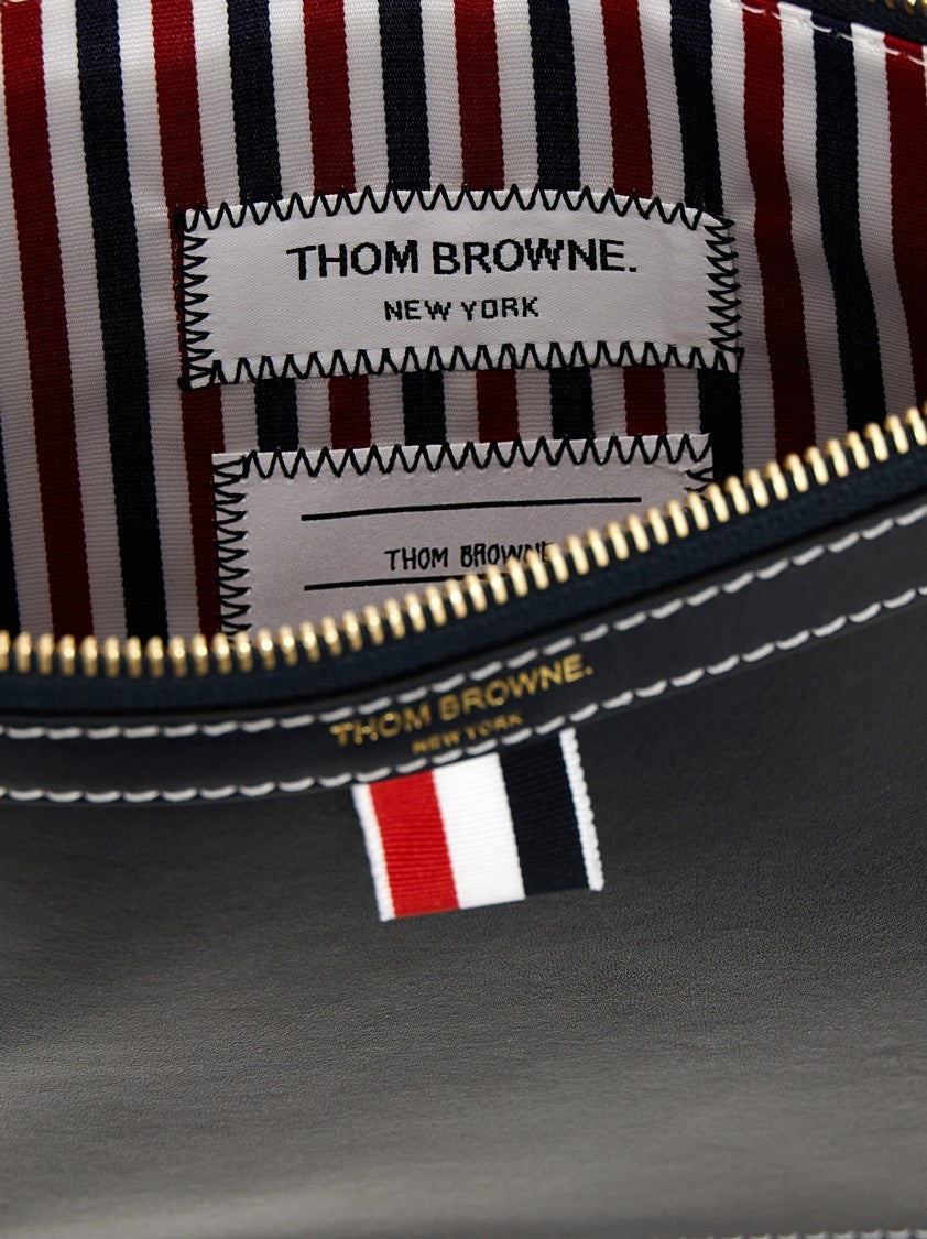 Thom Browne Small Document Pouch In Premium Calfskin Leather