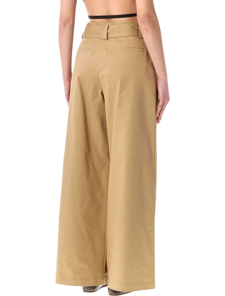 Sessùn Riva High Waisted Gabardine Belted Trousers
